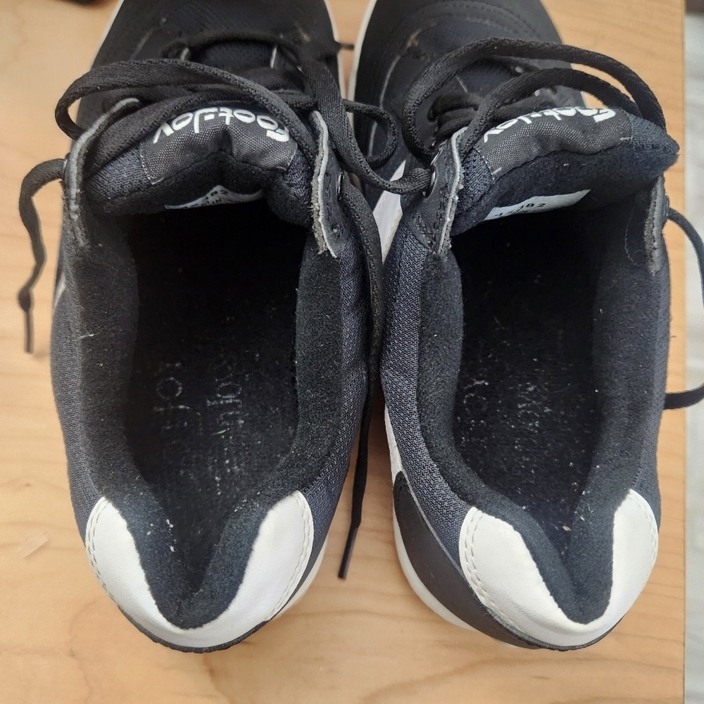 Footjoy Mens Greenjoy Spikeless Golf Shoes Black White 45382 Sz 7M EUC - Picture 6 of 7